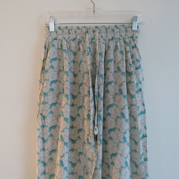 GILLIA HAWAII Floral Print Pull On Pants Festival Summer Boho Bohemian - Size M - Picture 3 of 14